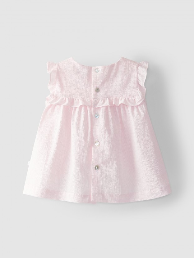 Dress Vichy with embroidery