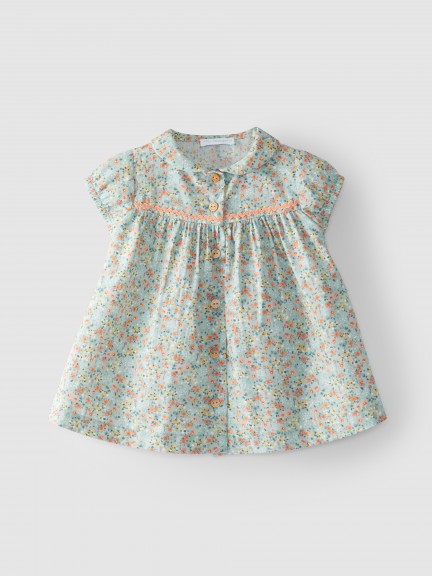 Floral dress with rickrack Floral dress with rickrack