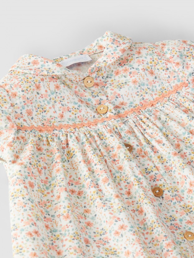 Floral dress with rickrack Floral dress with rickrack