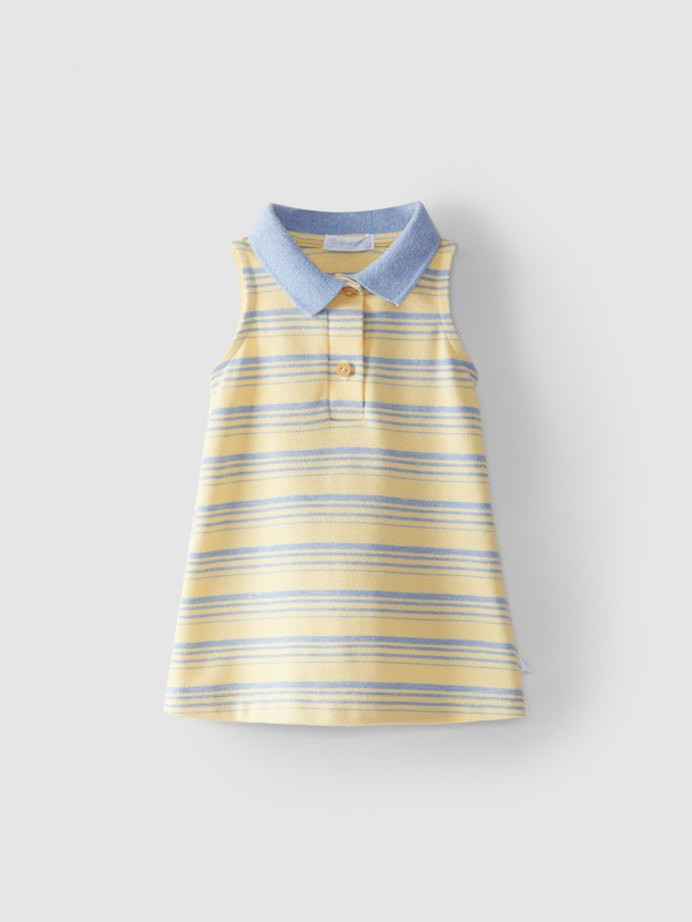 Striped dress in pique Striped dress in pique