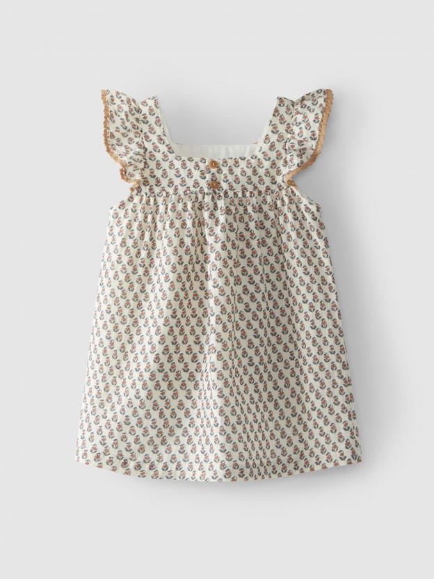 Vestido flores algodão orgânico Vestido flores algodão orgânico