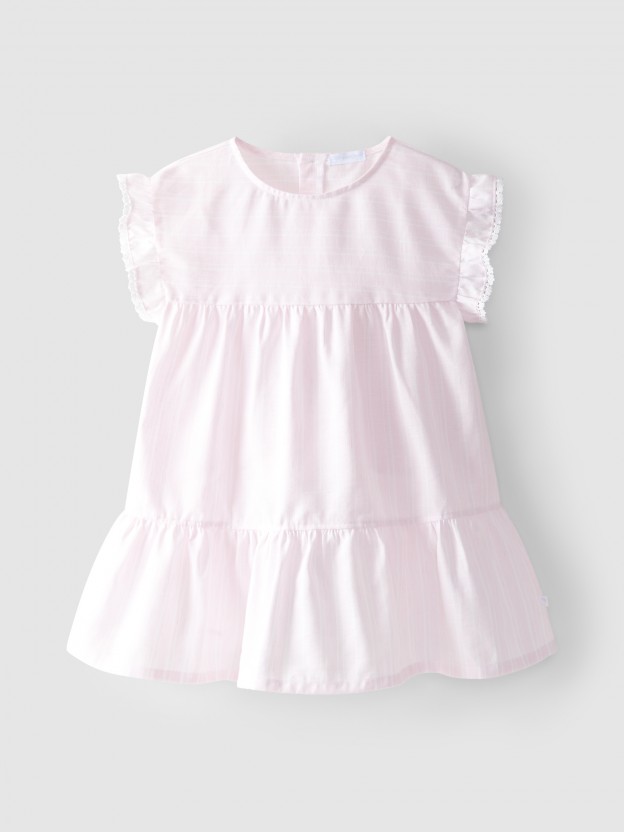 Dress stripes with crochet ribbon Dress stripes with crochet ribbon