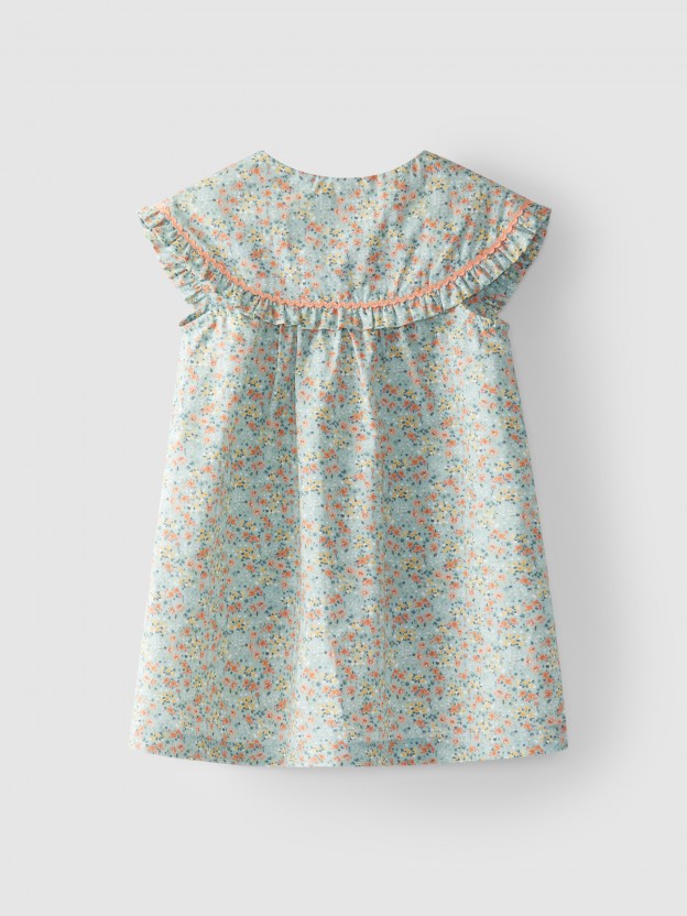 Dress floral with rickrack on the chest Dress floral with rickrack on the chest
