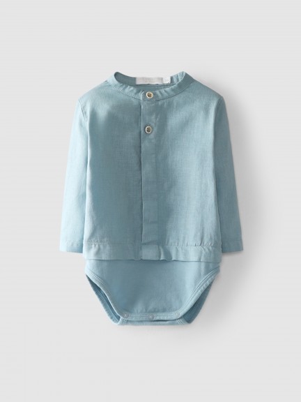 Bodyvest shirt linen mandarin collar Bodyvest shirt linen mandarin collar