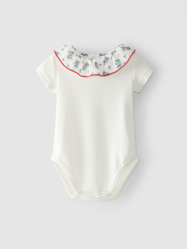 Body cuello de volante estampado Body cuello de volante estampado