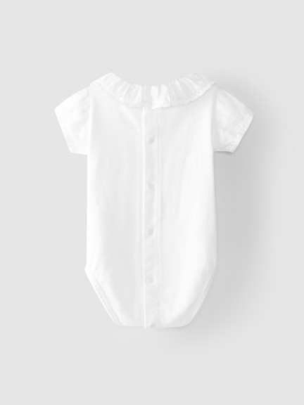 Body-blusa cuello con cinta de ganchillo Body-blusa cuello con cinta de ganchillo