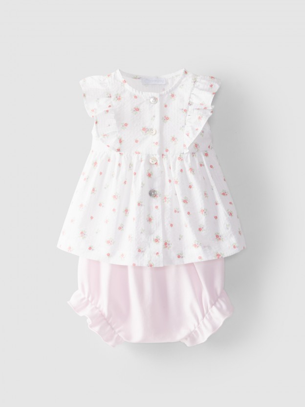 Conjunto de duas peças flores Conjunto de duas peças flores