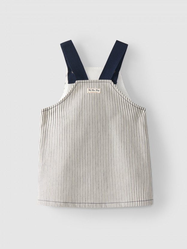 Dungaree dress stripes