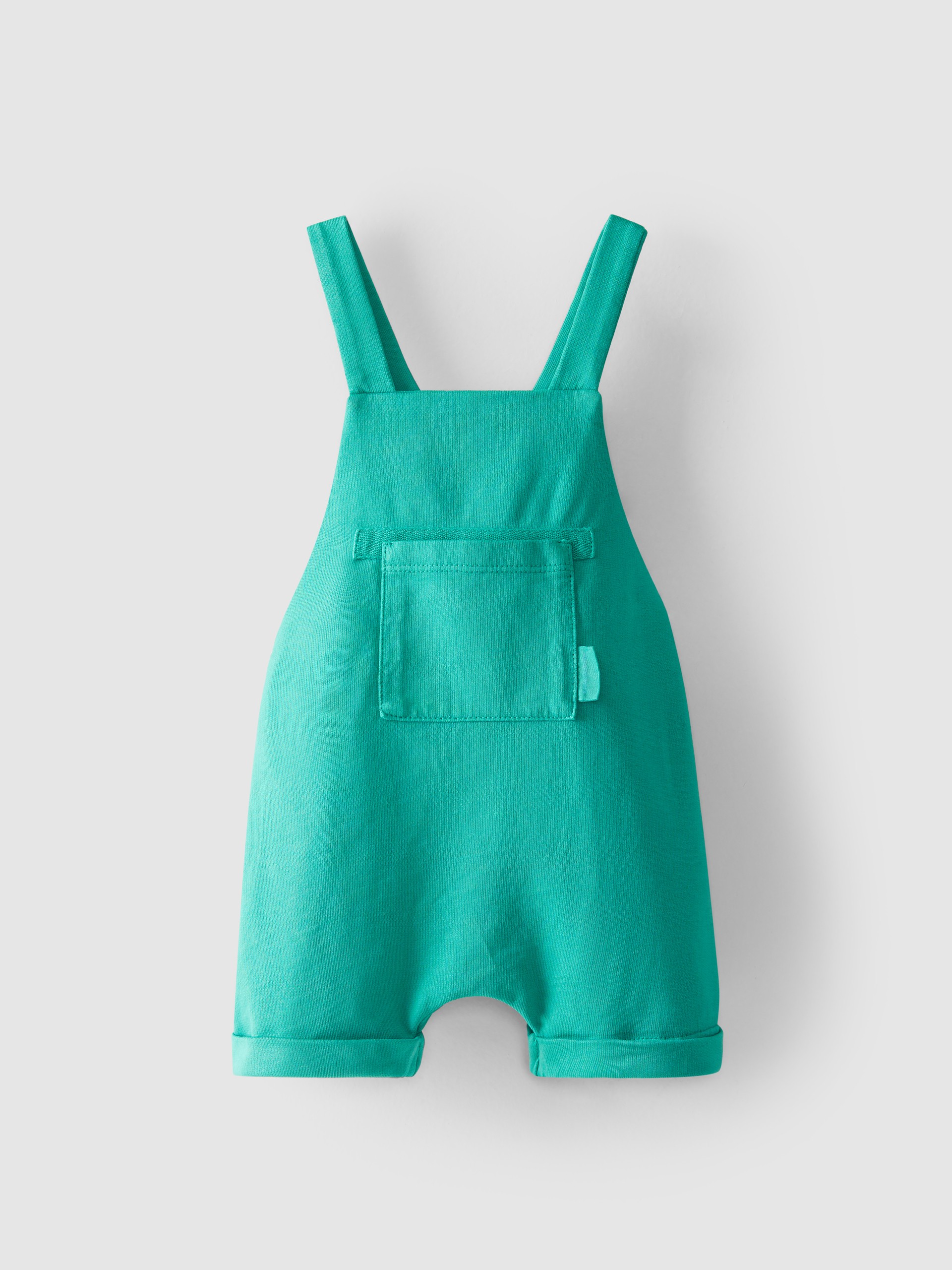 Short-salopette en coton avec poche
