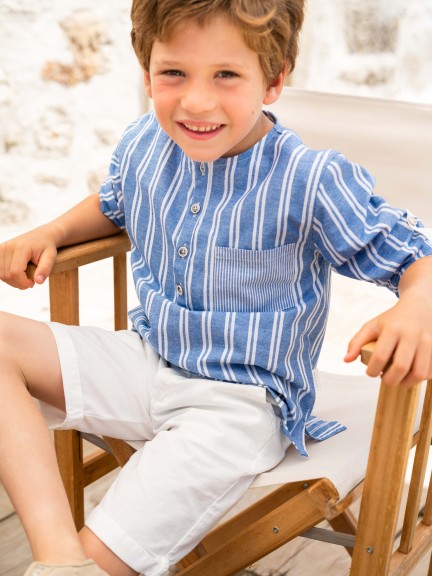 Shirt stripes recycled and organic cotton Shirt stripes recycled and organic cotton