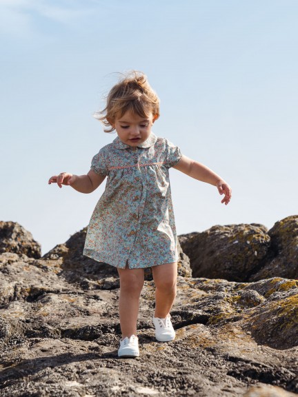 Floral dress with rickrack Floral dress with rickrack