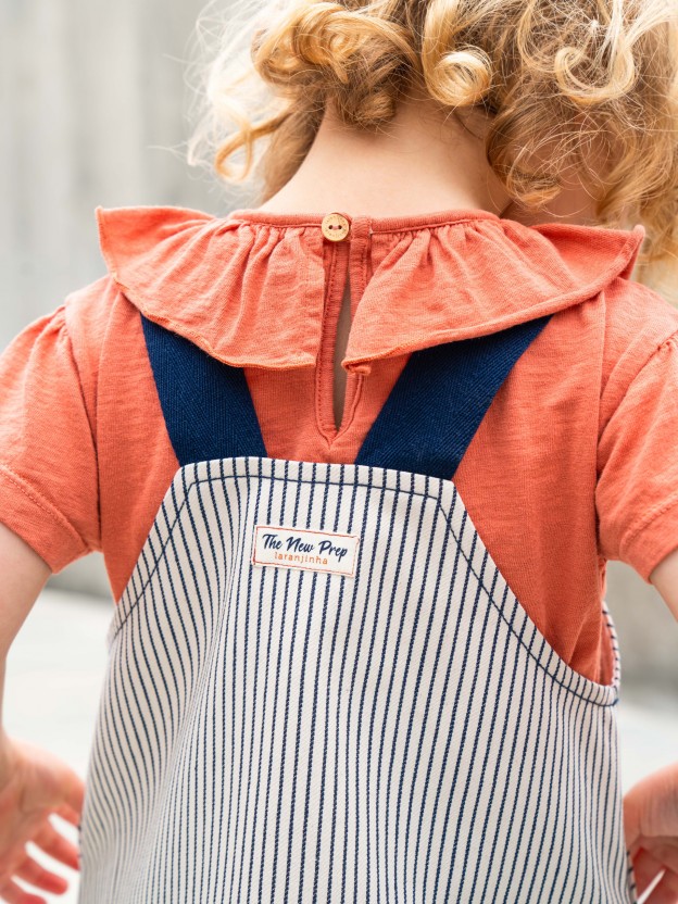 Dungaree dress stripes