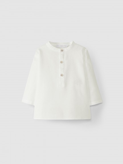 Camisa lino cuello mao