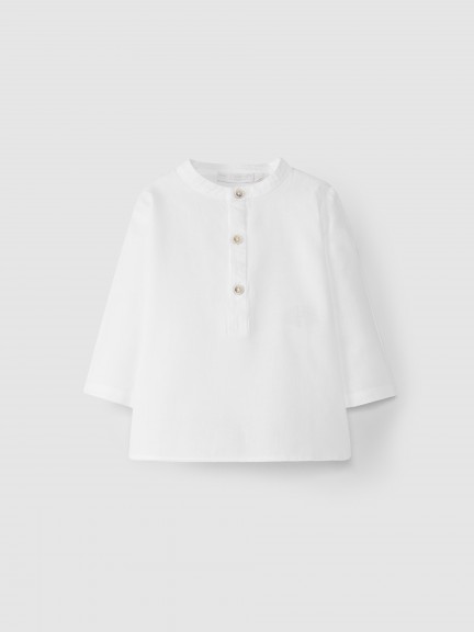 Camisa lino cuello mao Camisa lino cuello mao