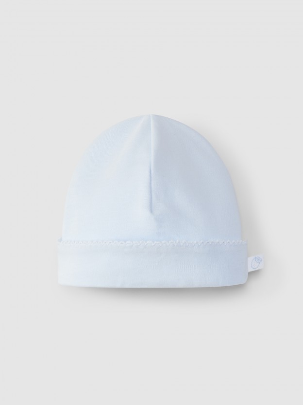 Beanie plain with fold