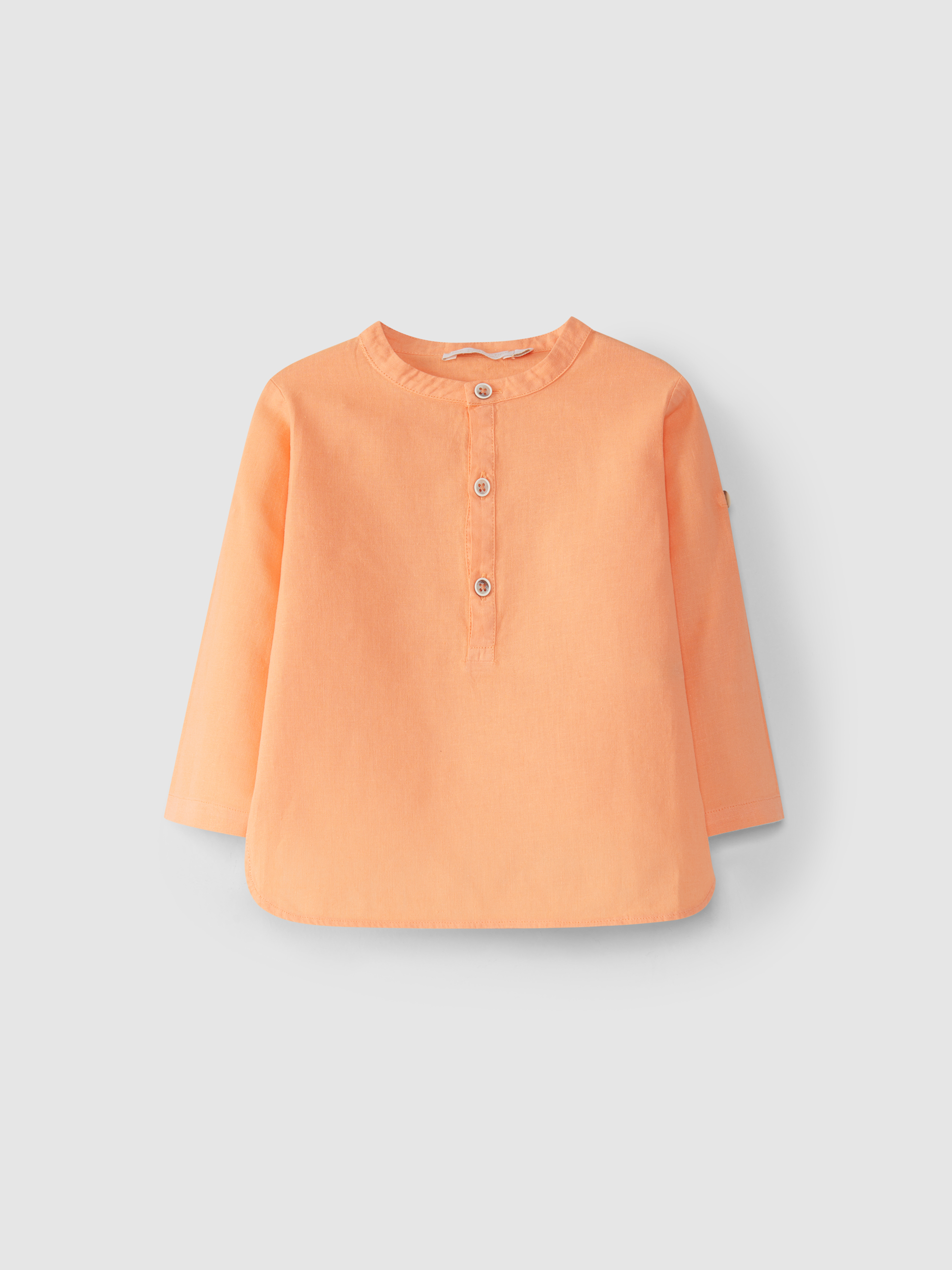 Camisa lino cuello mao