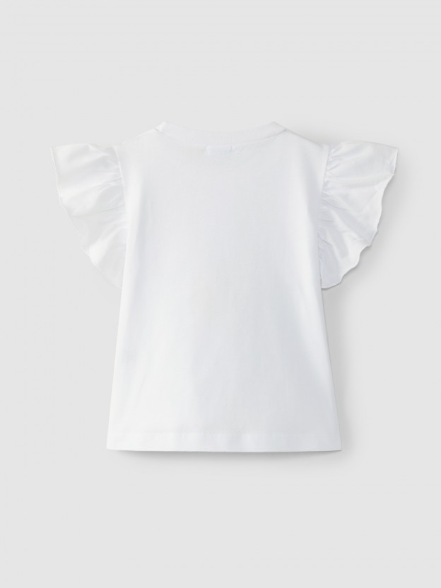 T-Shirt with ruffle "Why I m A Great Kid" Father s Day