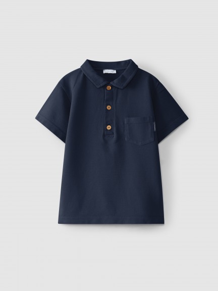 Polo piqué com bolso Polo piqué com bolso