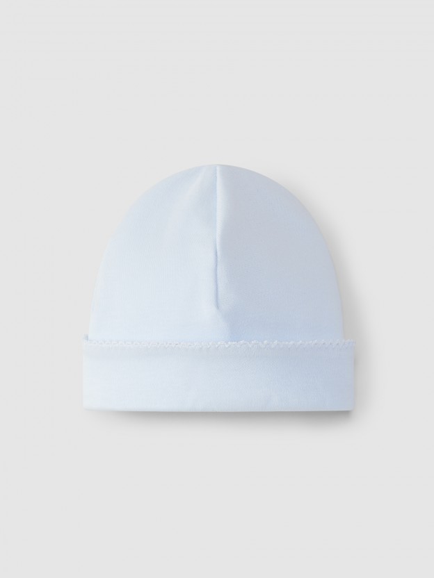 Beanie plain with fold
