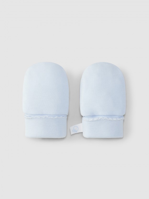 Gloves plain with silhouette