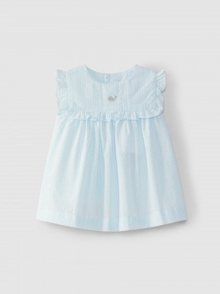 Vestido vichy con bordado Vestido vichy con bordado