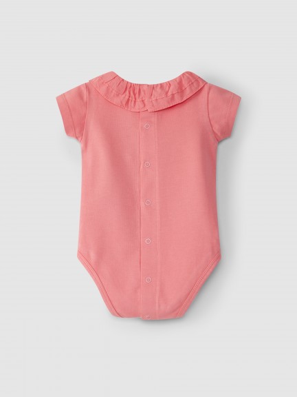 Bodysuit plain ruffled collar Bodysuit plain ruffled collar