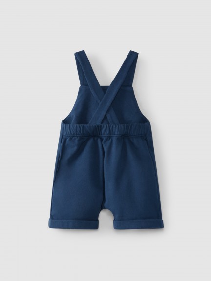 Cotton dungaree shorts with pocket Cotton dungaree shorts with pocket