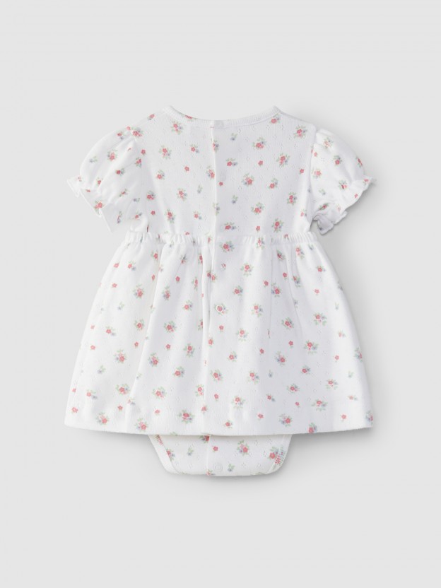 Romper dress ajour floral