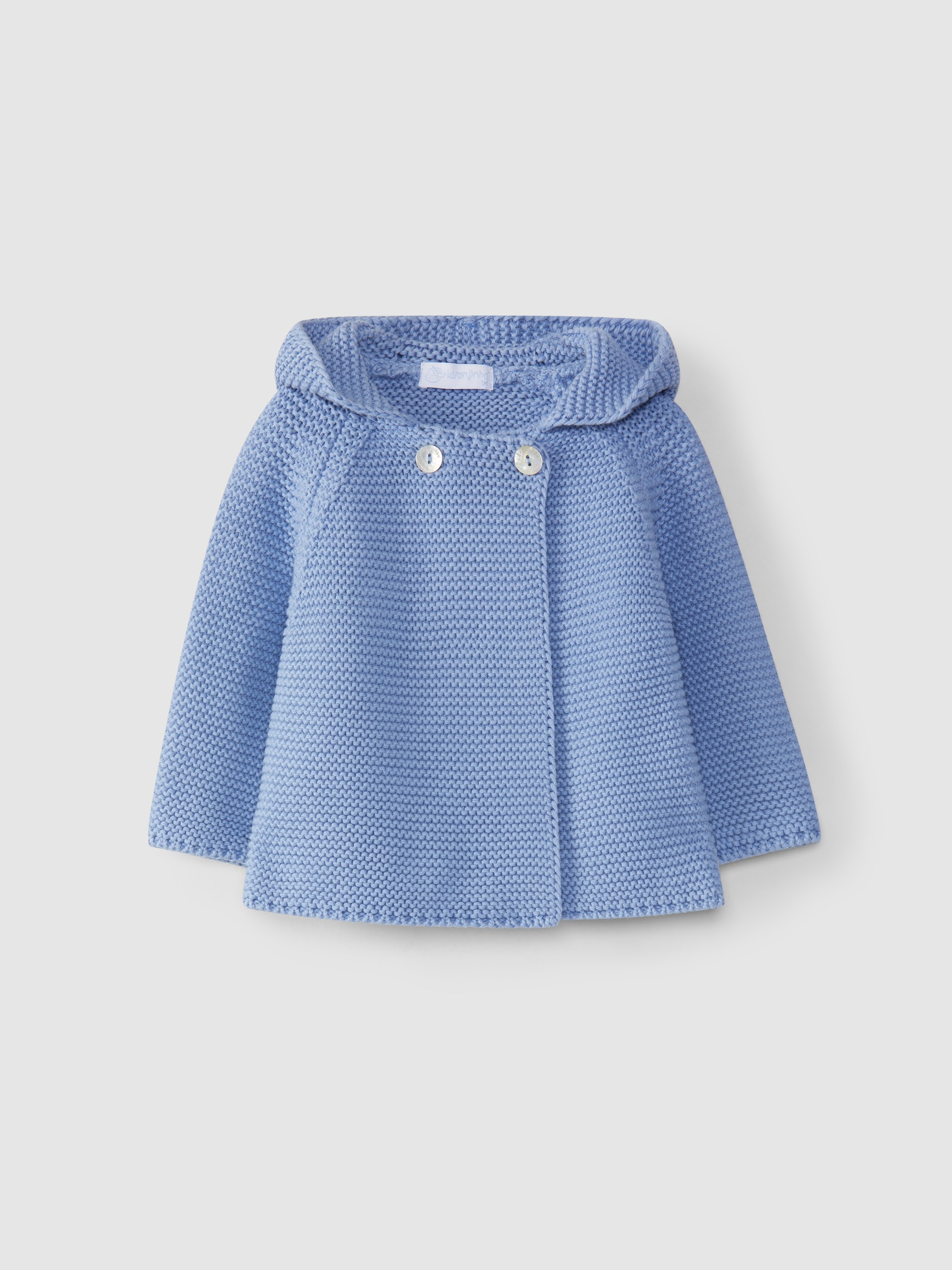 Gilet tricoté à capuche