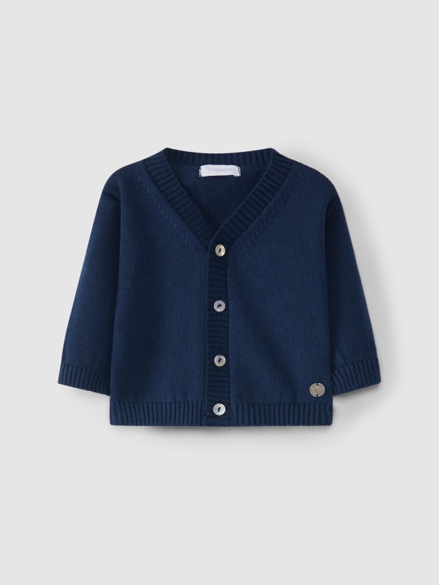 Gilet col en V tricot�