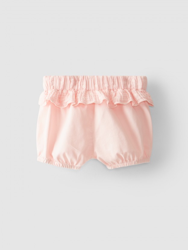 Pantalones cortos pull-up con volante Pantalones cortos pull-up con volante