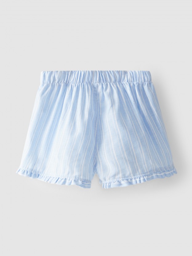 Striped pull-up shorts