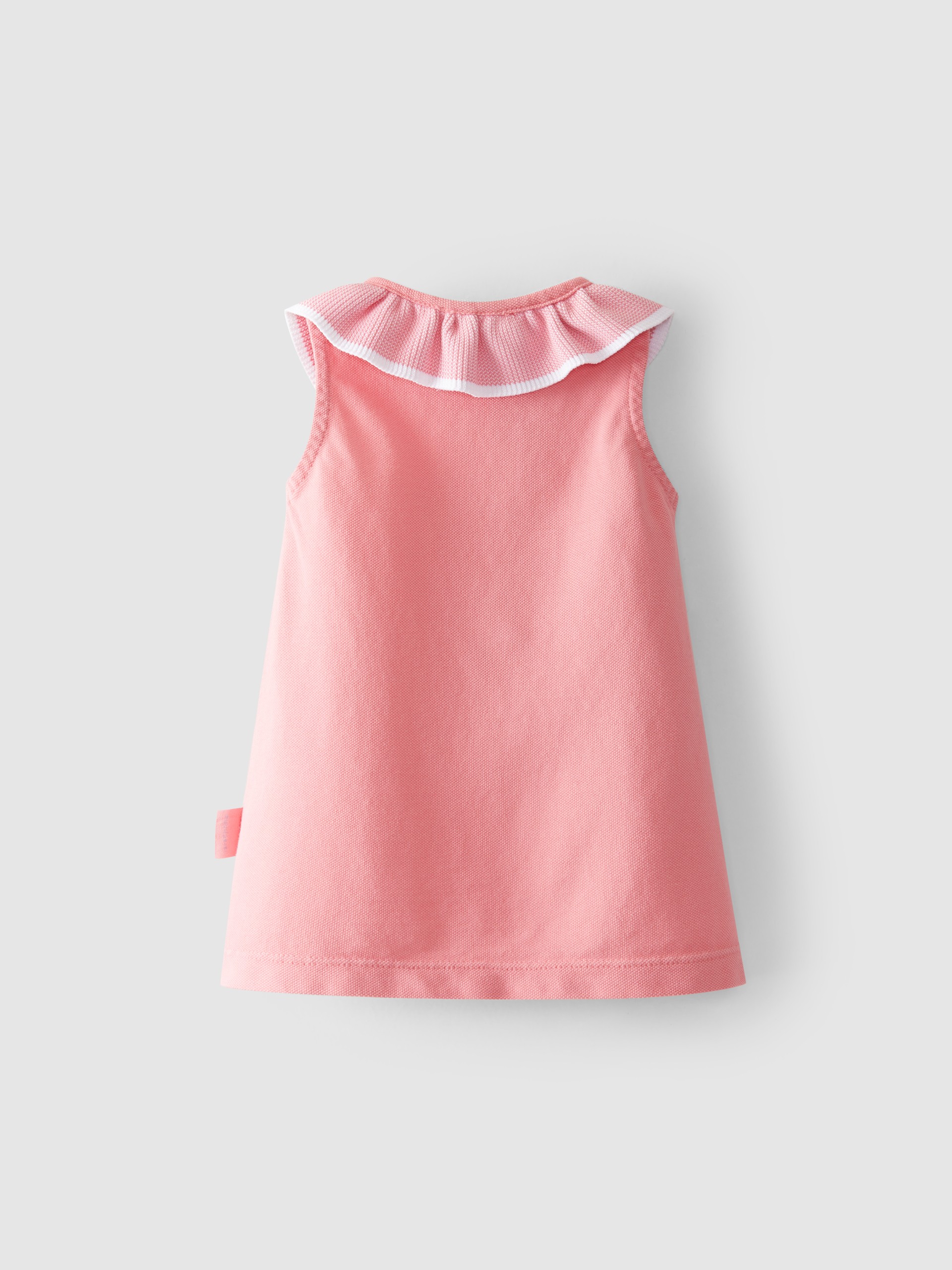 Vestido de piqué cuello de volante