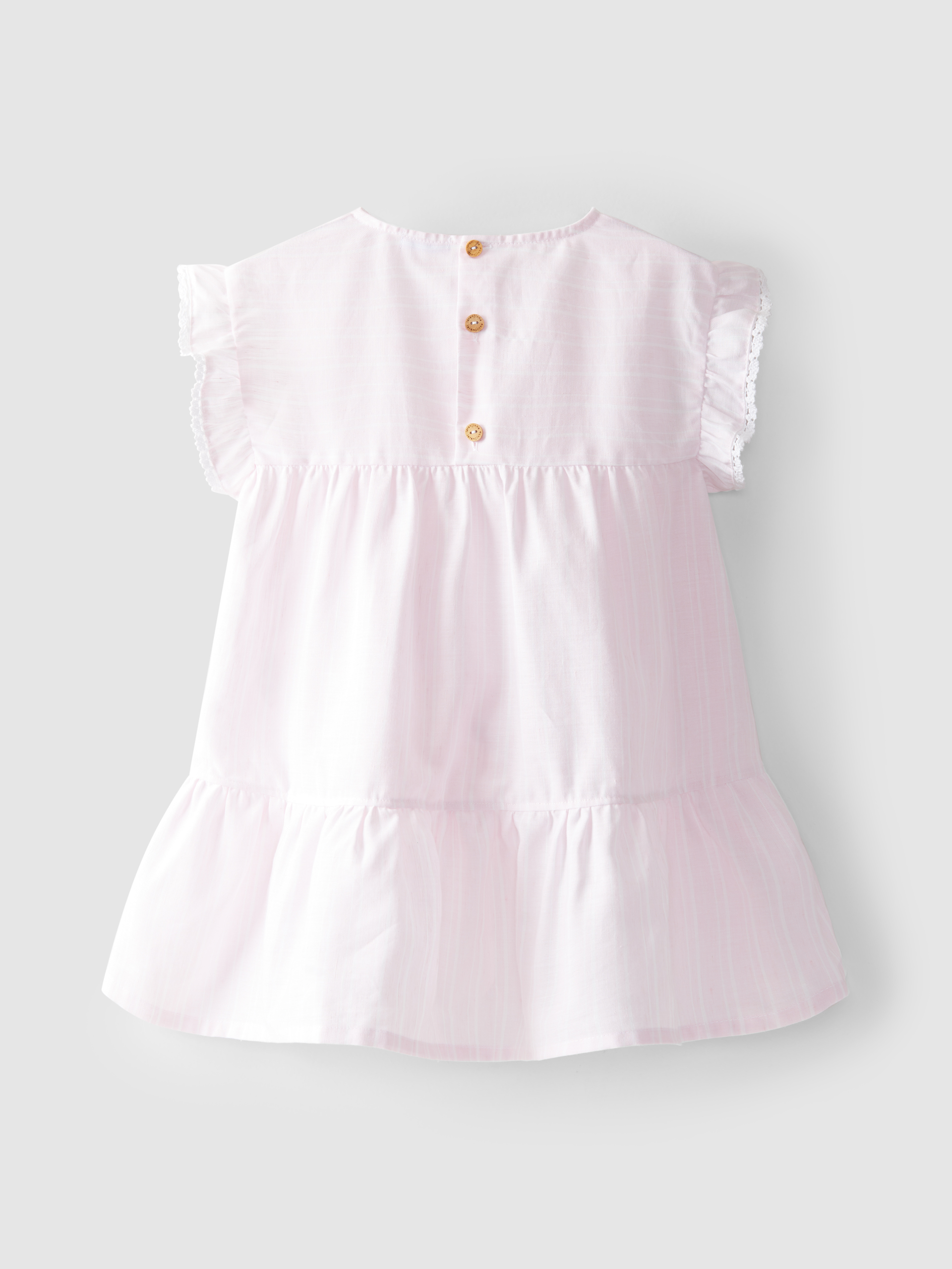 Dress stripes with crochet ribbon