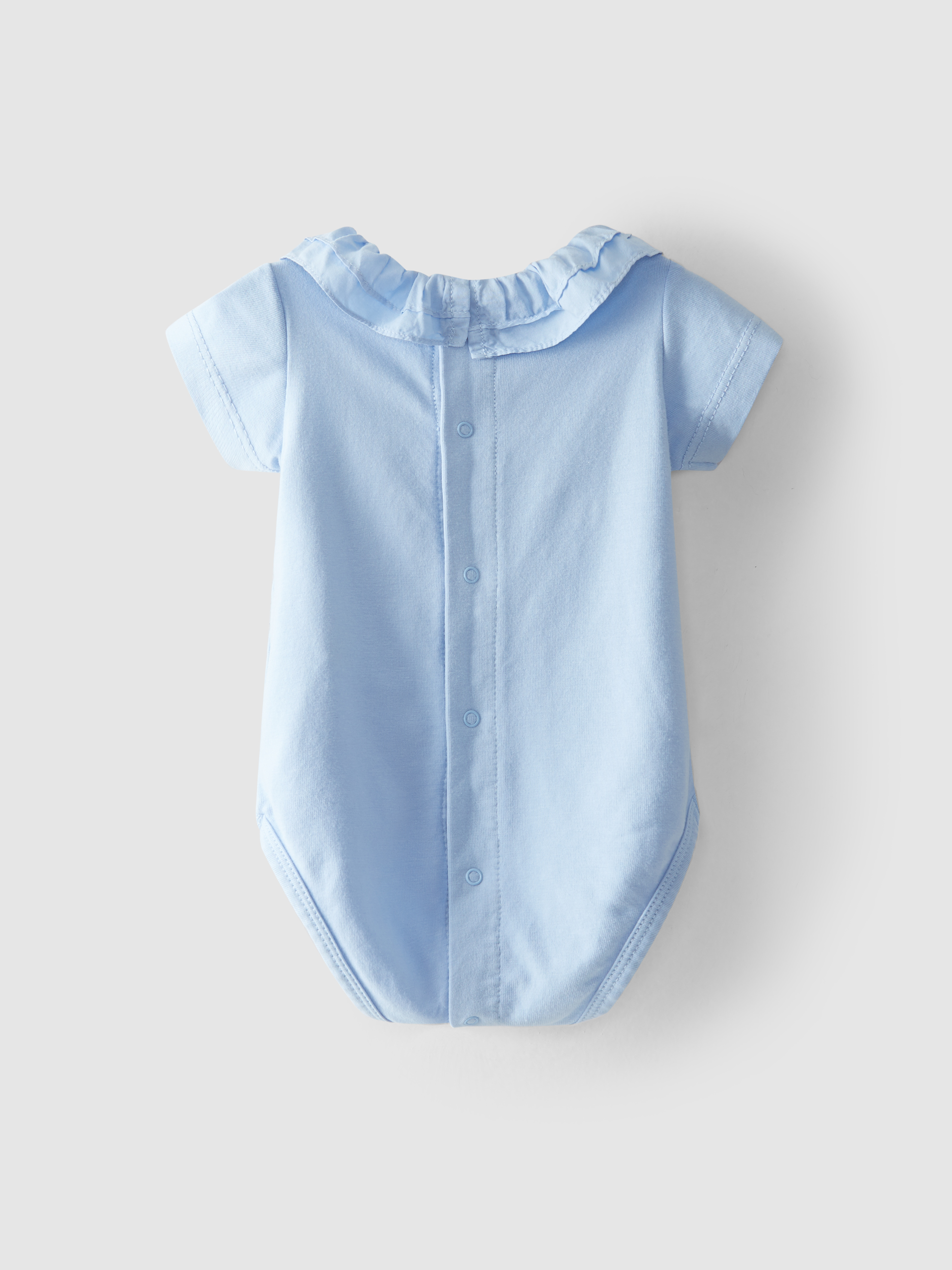 Bodysuit plain ruffled collar