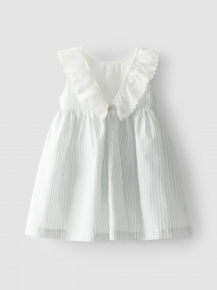Vestido gola de folho Vestido gola de folho