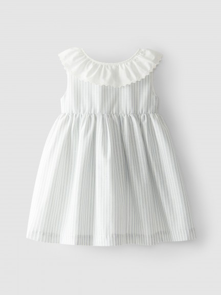 Vestido gola de folho Vestido gola de folho