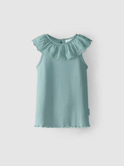 Top English embroidery ruffle Top English embroidery ruffle