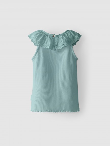 Top English embroidery ruffle Top English embroidery ruffle