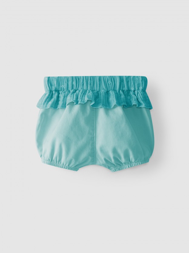 Pantalones cortos pull-up con volante Pantalones cortos pull-up con volante