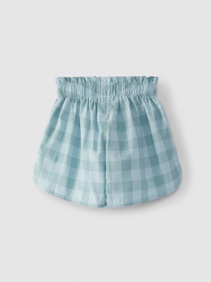 Plaid pull-up shorts Plaid pull-up shorts