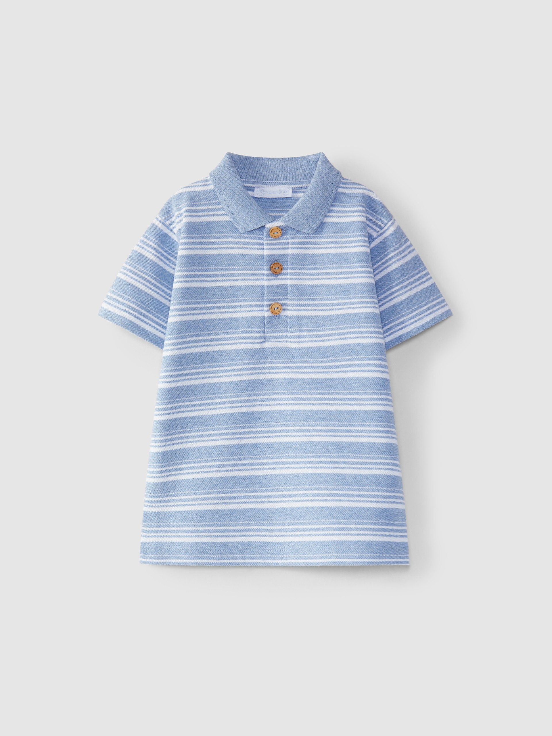 Polo à rayures en piqué