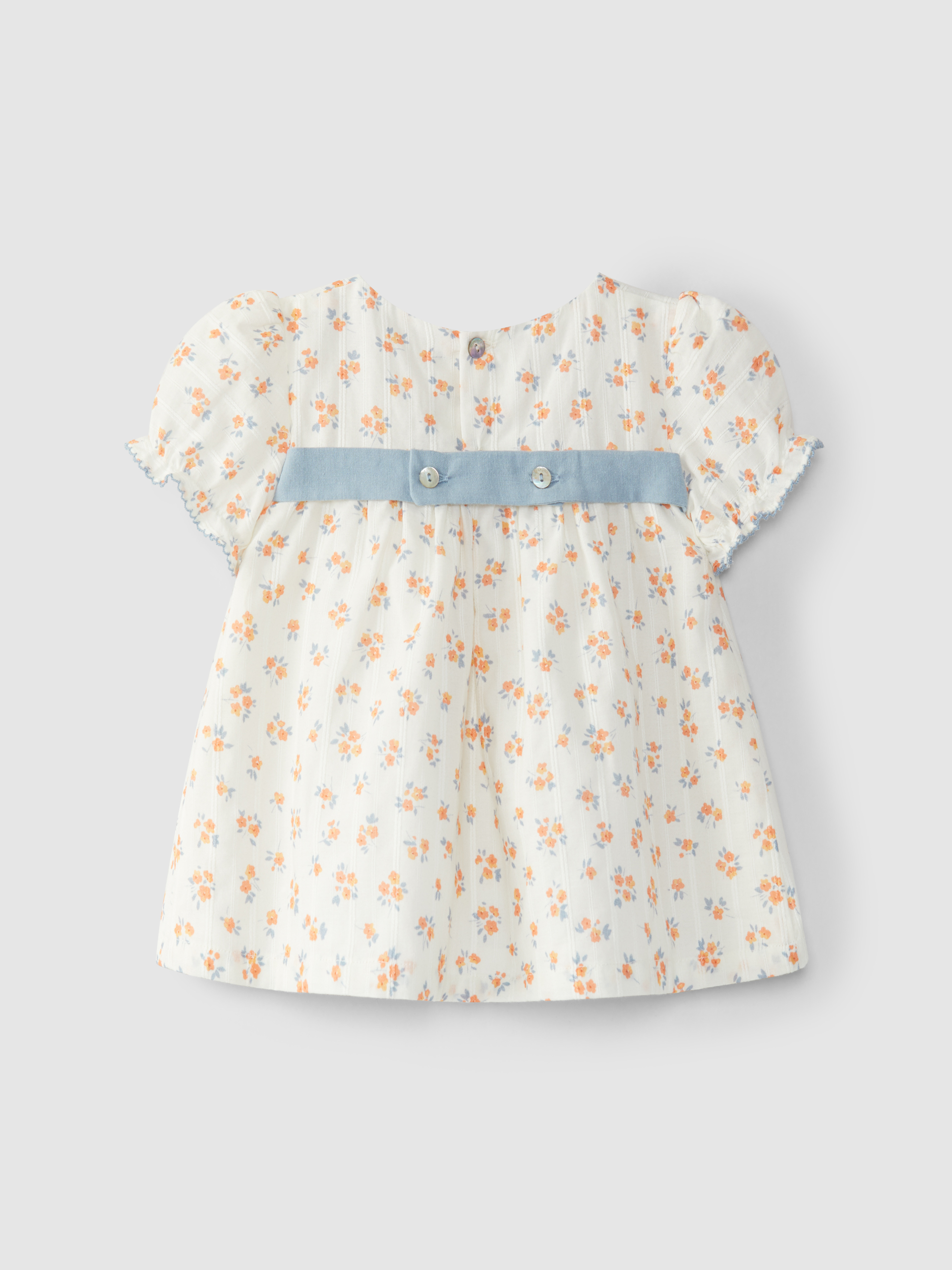 Vestido com tapa fraldas print floral