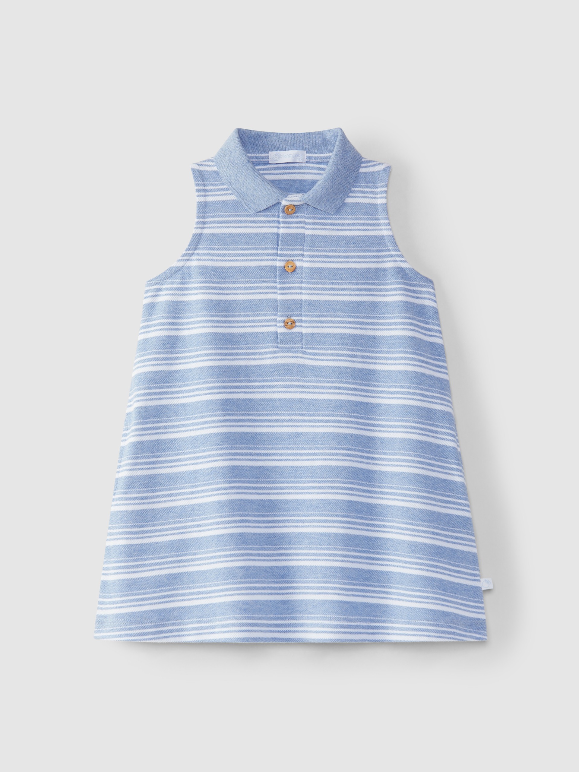 Vestido de riscas em piqué