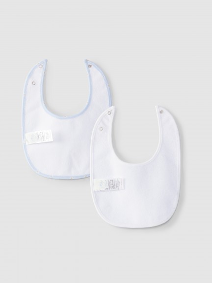 Pack de 2 babetes flores Pack de 2 babetes flores