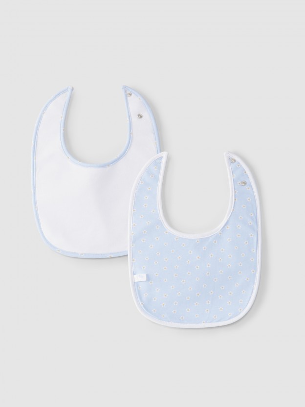 Pack de 2 bavoirs fleurs