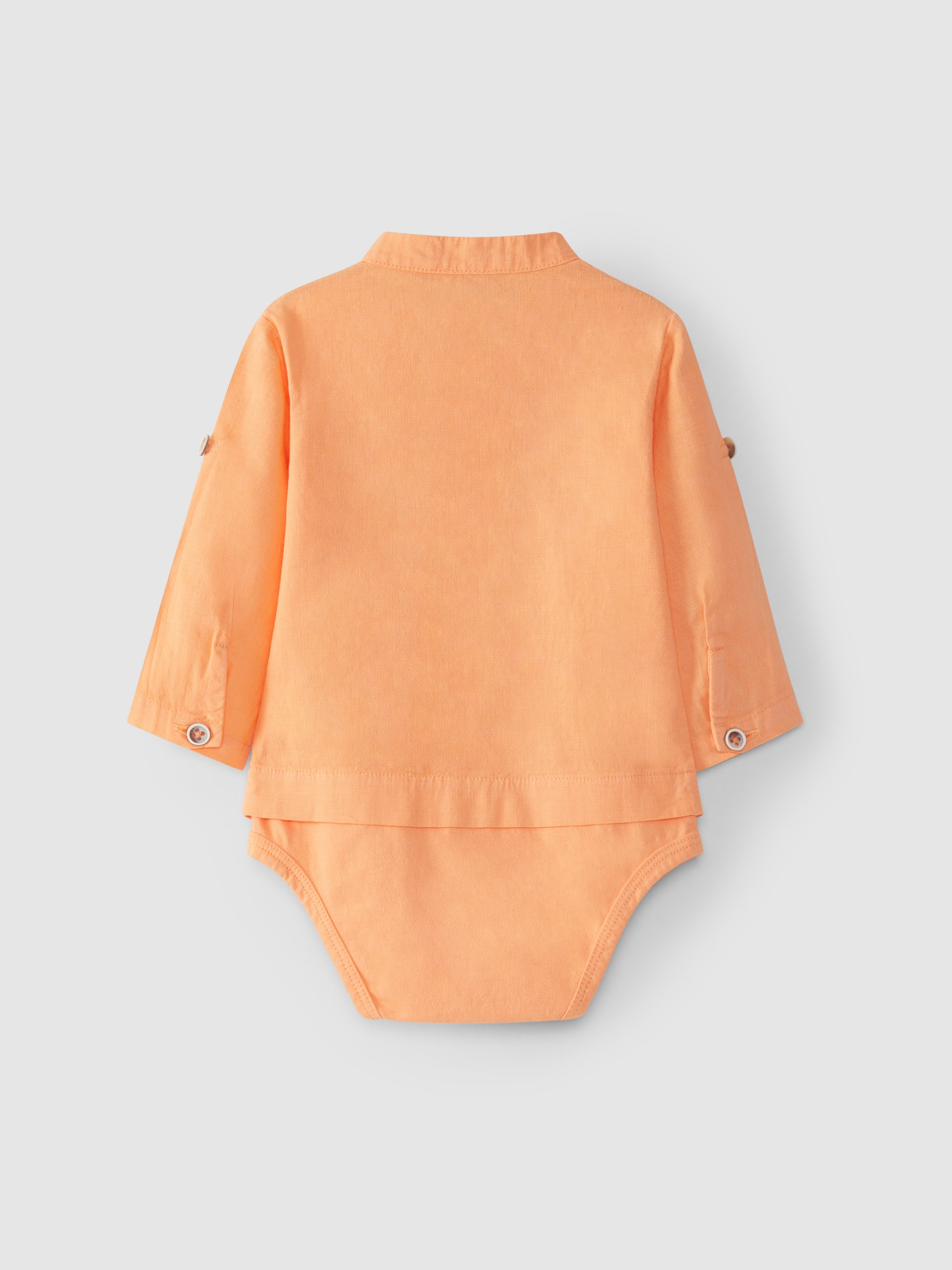 Body-camisa lino cuello mao