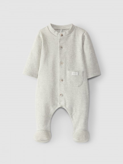 Herringbone babygrow