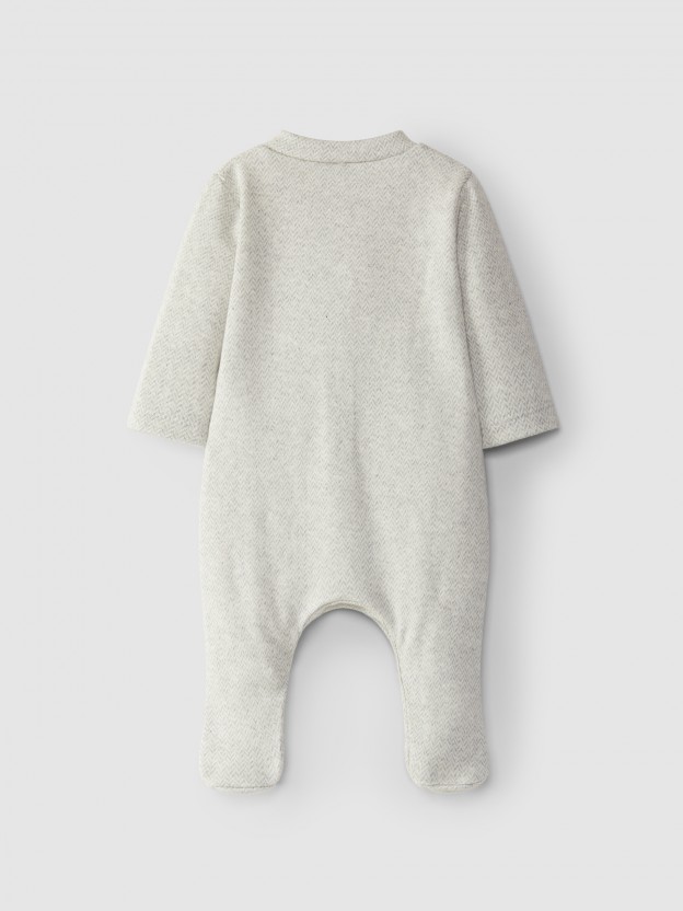Babygrow em malha de espinha