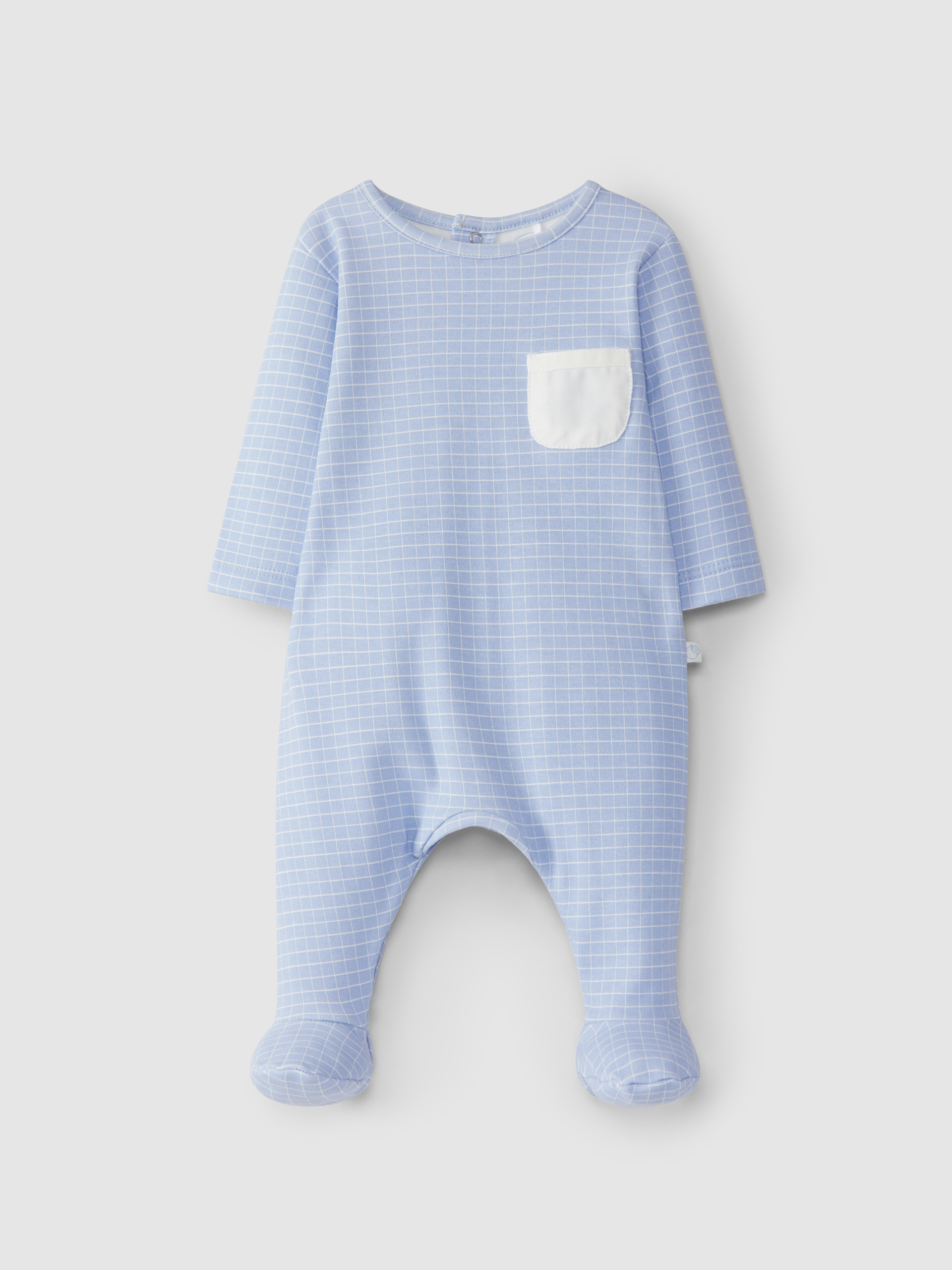 Printed babygrow without collar